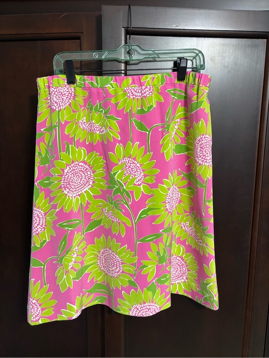 Lilly Pulitzer Dresses & Skirts - Lilly Pulitzer Hot Pink & Lime Floral A-Line Silk Skirt